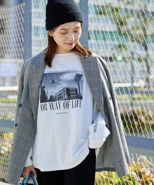 JOURNAL STANDARD（ジャーナルスタンダード）の「■《追加》フォトロングTシャツ（Tシャツ/カットソー・レディース・ホワイト系その他/ホワイト・FREE）」の20枚目の写真