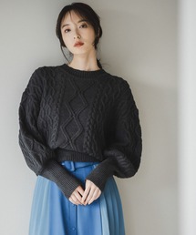 Andemiu | ケーブルニットプルオーバー180666(ニット/セーター)