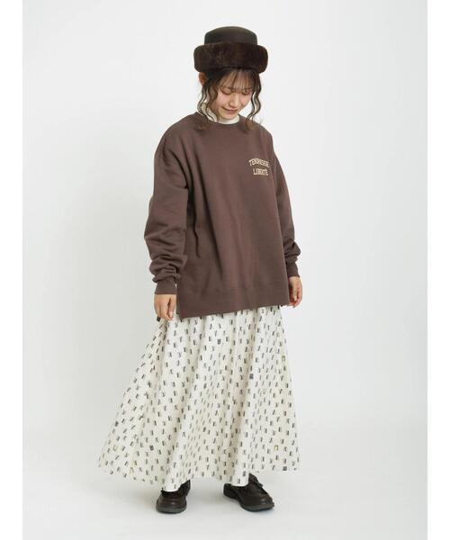 Samansa Mos2(サマンサ モスモス)の「裏起毛胸ロゴプリントスウェット(Tシャツ/カットソー・レディース・サックスブルー/グレー/ブラウン/ネイビー・フリ-)」の6枚目の写真