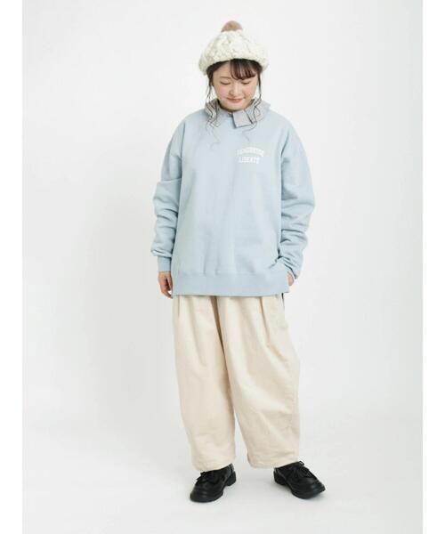 Samansa Mos2(サマンサ モスモス)の「裏起毛胸ロゴプリントスウェット(Tシャツ/カットソー・レディース・サックスブルー/グレー/ブラウン/ネイビー・フリ-)」の13枚目の写真