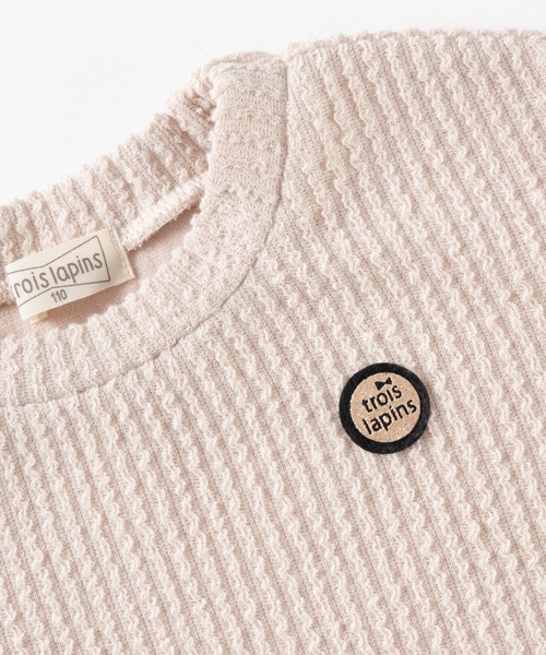 trois lapins kp（トロワラパンケーピー）の「デシン小花プリント長袖チュニック(140～160)（チュニック・キッズ・ベージュ・140cm/150cm/160cm）」の7枚目の写真