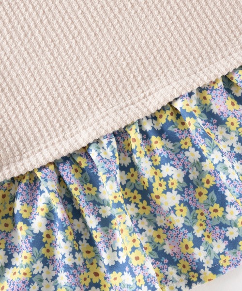 trois lapins kp（トロワラパンケーピー）の「デシン小花プリント長袖チュニック(140～160)（チュニック・キッズ・ベージュ・140cm/150cm/160cm）」の9枚目の写真