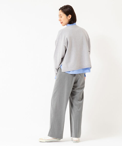 NOLLEY’S(ノーリーズ)の「ウォッシャブルカシミヤ混クロップドプルオーバーニット(ニット/セーター・レディース・ライトグレー/オフホワイト/サックスブルー・FREE)」の17枚目の写真