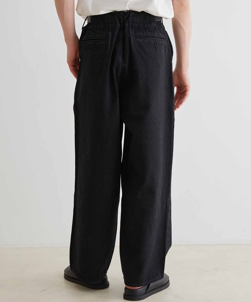 ADAM ET ROPE'（アダムエロペ）の「ブリーチ ワイド 3タック ワイドデニムパンツ/サステナブル（デニムパンツ・メンズ・ホワイト系その他4/ブラック・M/L/S）」の14枚目の写真