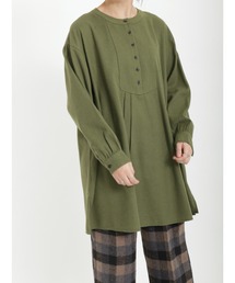 Samansa Mos2 | 【リサイクルヤーン】切替クルーネックチュニック(チュニック)