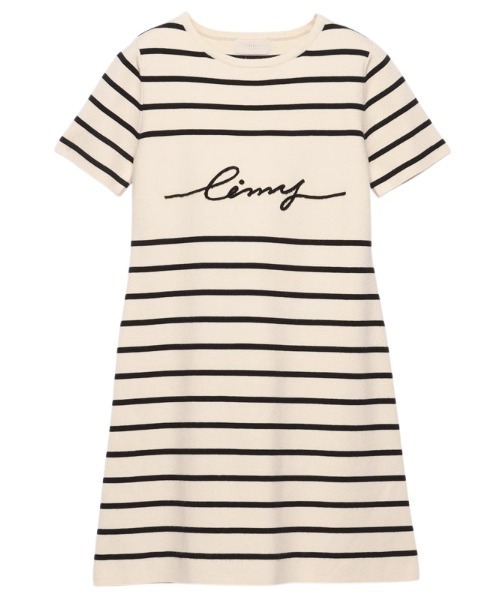 EIMY ISTOIRE(エイミーイストワール)の「eimyクラシックボーダーニットミニワンピース(ワンピース・レディース・ホワイト/ベージュ/ピンク・FREE)」の9枚目の写真