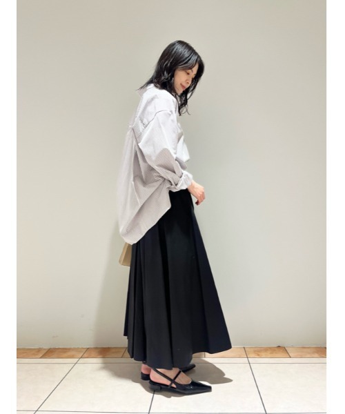 Mila Owen（ミラオーウェン）の「キャンペーンオーバーサイズテーラードシャツ【ウォッシャブル/手洗い可能】（シャツ/ブラウス・レディース・ホワイト/ベージュ/ピンク/ダークグレー・FREE）」の19枚目の写真