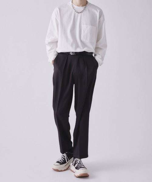 EDEL（エーデル）の「EDEL - ハイウェストセンタープレススラックス（その他パンツ・メンズ・チェック/ブラック・MEDIUM/LARGE）」の6枚目の写真