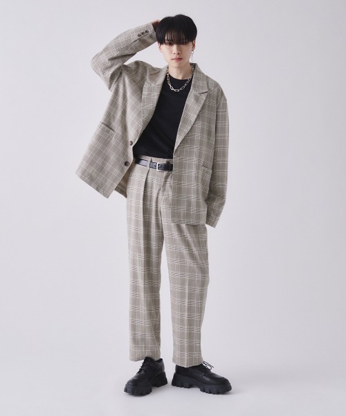 EDEL（エーデル）の「EDEL - ハイウェストセンタープレススラックス（その他パンツ・メンズ・チェック/ブラック・MEDIUM/LARGE）」の17枚目の写真