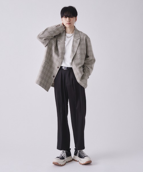 EDEL（エーデル）の「EDEL - ハイウェストセンタープレススラックス（その他パンツ・メンズ・チェック/ブラック・MEDIUM/LARGE）」の21枚目の写真