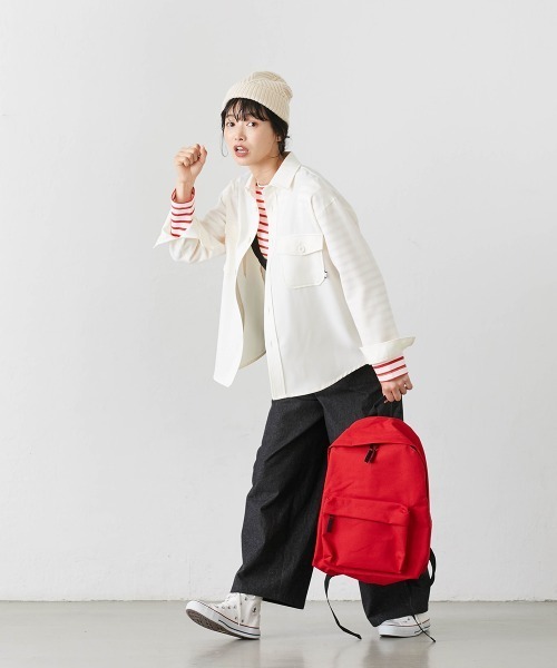 Le temps riche(ルタンリッシュ)の「CPOシャツジャケット<Le temps riche>(その他アウター・レディース・モカ/アイボリー・L/S/M/LL)」の7枚目の写真