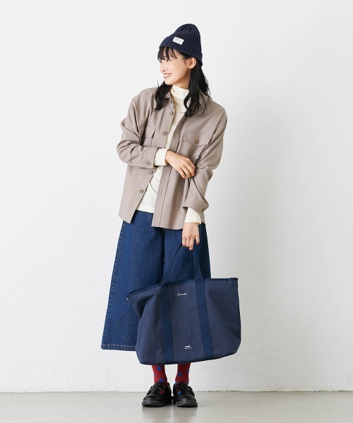 Le temps riche(ルタンリッシュ)の「CPOシャツジャケット<Le temps riche>(その他アウター・レディース・モカ/アイボリー・L/S/M/LL)」の17枚目の写真