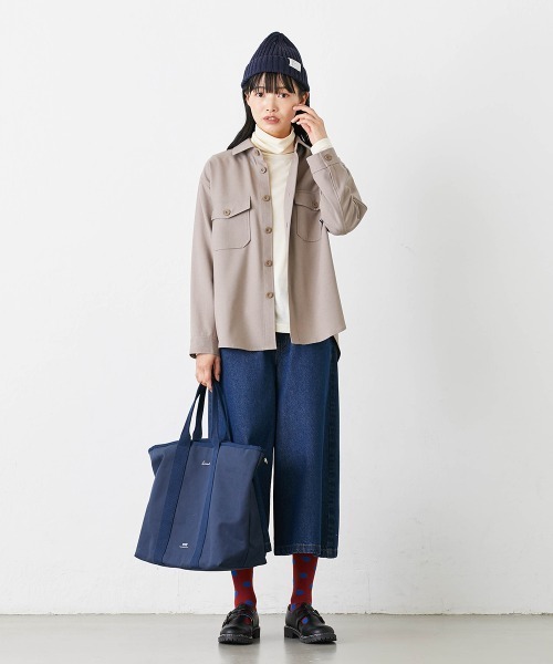 Le temps riche(ルタンリッシュ)の「CPOシャツジャケット<Le temps riche>(その他アウター・レディース・モカ/アイボリー・L/S/M/LL)」の19枚目の写真