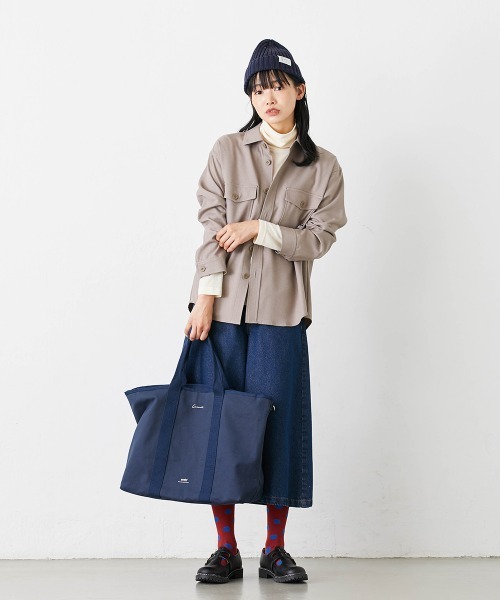 Le temps riche(ルタンリッシュ)の「CPOシャツジャケット<Le temps riche>(その他アウター・レディース・モカ/アイボリー・L/S/M/LL)」の20枚目の写真