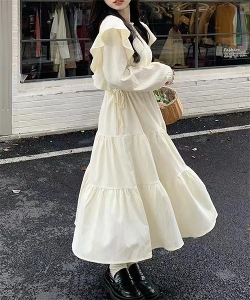 セール】肩フリルディアートワンピース（ワンピース）｜FREE STYLISTS