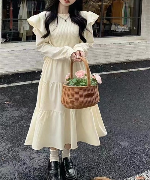 セール】肩フリルディアートワンピース（ワンピース）｜FREE STYLISTS