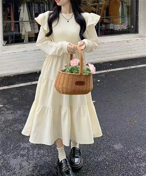 FREE STYLISTS（フリー スタイリスト）の「肩フリルディアートワンピース（ワンピース・レディース・アイボリー・XL/M/S/L/2XL/3XL/XS）」の12枚目の写真