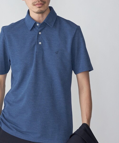 SHIPS（シップス）の「【WEB限定】SHIPS: 吸水速乾・UVケア Drymix（R）ワンポイントロゴ レギュラーカラー ポロシャツ（ポロシャツ・メンズ・ライトグレー/ネイビー/ブラック/ベージュ/ブルー/ダークグレー/ロイヤルブルー/ライトブルー/グレー・XX-LARGE/X-LARGE/LARGE/SMALL/MEDIUM）」の8枚目の写真