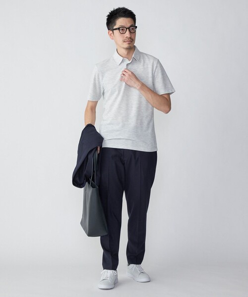SHIPS(シップス)の「【WEB限定】SHIPS: 吸水速乾・UVケア Drymix(R)ワンポイントロゴ レギュラーカラー ポロシャツ(ポロシャツ・メンズ・ライトグレー/ネイビー/ブラック/ベージュ/ブルー/ダークグレー/ロイヤルブルー/ライトブルー/グレー/ブラウン・XX-LARGE/X-LARGE/LARGE/SMALL/MEDIUM)」の13枚目の写真