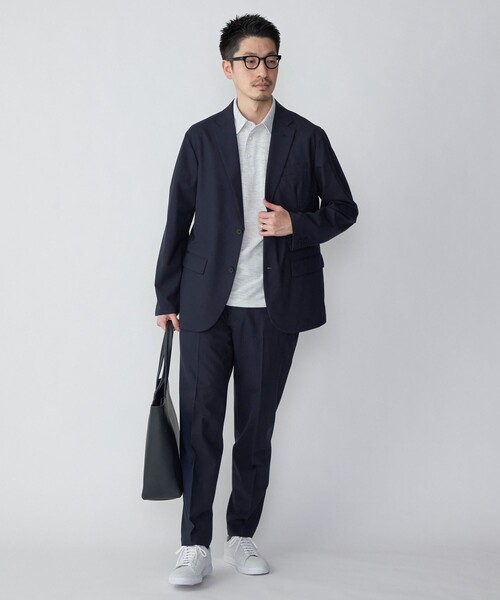 SHIPS(シップス)の「【WEB限定】SHIPS: 吸水速乾・UVケア Drymix(R)ワンポイントロゴ レギュラーカラー ポロシャツ(ポロシャツ・メンズ・ライトグレー/ネイビー/ブラック/ベージュ/ブルー/ダークグレー/ロイヤルブルー/ライトブルー/グレー/ブラウン・XX-LARGE/X-LARGE/LARGE/SMALL/MEDIUM)」の14枚目の写真