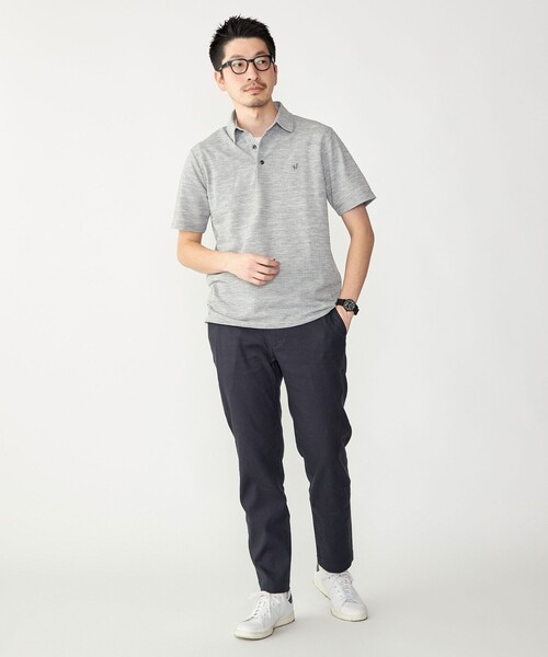 SHIPS(シップス)の「【WEB限定】SHIPS: 吸水速乾・UVケア Drymix(R)ワンポイントロゴ レギュラーカラー ポロシャツ(ポロシャツ・メンズ・ライトグレー/ネイビー/ブラック/ベージュ/ブルー/ダークグレー/ロイヤルブルー/ライトブルー/グレー/ブラウン・XX-LARGE/X-LARGE/LARGE/SMALL/MEDIUM)」の15枚目の写真