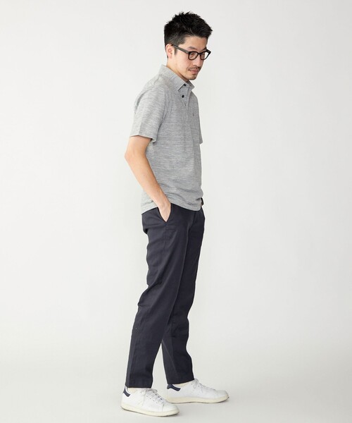 SHIPS（シップス）の「【WEB限定】SHIPS: 吸水速乾・UVケア Drymix（R）ワンポイントロゴ レギュラーカラー ポロシャツ（ポロシャツ・メンズ・ライトグレー/ネイビー/ブラック/ベージュ/ブルー/ダークグレー/ロイヤルブルー/ライトブルー/グレー・XX-LARGE/X-LARGE/LARGE/SMALL/MEDIUM）」の10枚目の写真