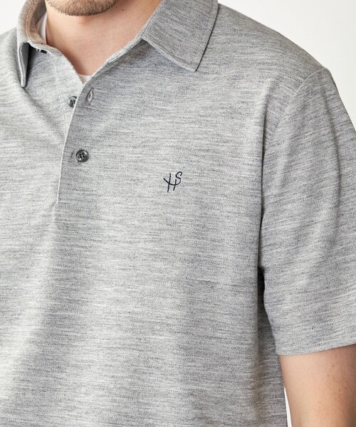 SHIPS（シップス）の「【WEB限定】SHIPS: 吸水速乾・UVケア Drymix（R）ワンポイントロゴ レギュラーカラー ポロシャツ（ポロシャツ・メンズ・ライトグレー/ネイビー/ブラック/ベージュ/ブルー/ダークグレー/ロイヤルブルー/ライトブルー/グレー・XX-LARGE/X-LARGE/LARGE/SMALL/MEDIUM）」の16枚目の写真