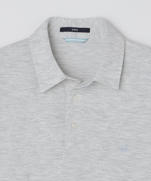 SHIPS（シップス）の「【WEB限定】SHIPS: 吸水速乾・UVケア Drymix（R）ワンポイントロゴ レギュラーカラー ポロシャツ（ポロシャツ・メンズ・ライトグレー/ネイビー/ブラック/ベージュ/ブルー/ダークグレー/ロイヤルブルー/ライトブルー/グレー・XX-LARGE/X-LARGE/LARGE/SMALL/MEDIUM）」の19枚目の写真