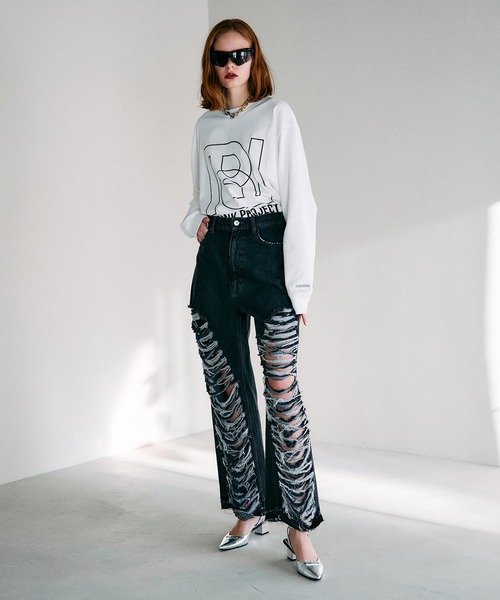 prank project ロンT 切り替えTシャツ プランクプロジェクト ダメージレイヤードロンTEE / Damaged Layered Long Sleeve Tee