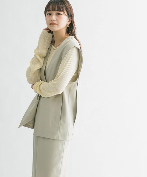KBF(ケイビーエフ)の「セパレートベストワンピース(ワンピース・レディース・ブラック/ベージュ/モカ・ONE)」の22枚目の写真