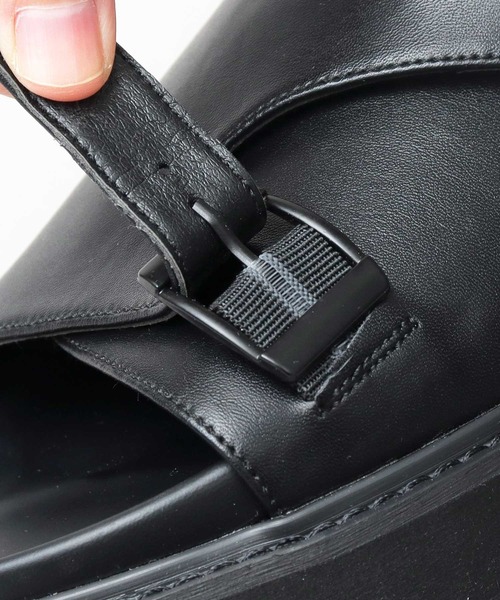 glabella(グラベラ)の「厚底 シャークソール ダブルモンクストラップ スライドサンダル / レザーサンダル(サンダル・メンズ・ブラック・S/M/L)」の11枚目の写真