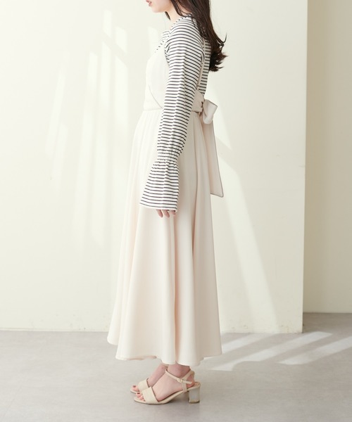 セール】新色追加/WEB限定サイズあり/BACKリボンパイピングキャミ