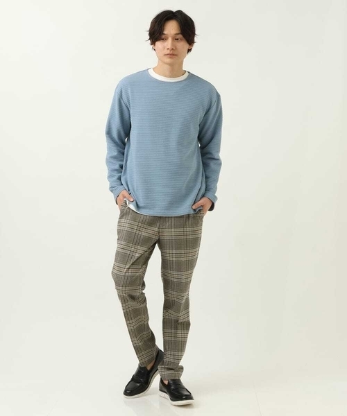 a.v.v(アーヴェヴェ)の「【カットソー+レイヤードインナーの2点セット】タックプルオーバー(Tシャツ/カットソー・メンズ・アイボリー/ライトブルー/ネイビー・46/50/48/44)」の12枚目の写真