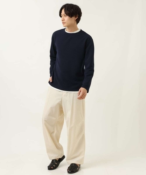 a.v.v(アーヴェヴェ)の「【カットソー+レイヤードインナーの2点セット】タックプルオーバー(Tシャツ/カットソー・メンズ・アイボリー/ライトブルー/ネイビー・46/50/48/44)」の15枚目の写真