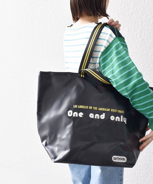OUTDOOR PRODUCTS(アウトドアプロダクツ)の「*OUTDOOR エンブロイダリー トート ◆(トートバッグ・レディース・ブラック/オレンジ・ONE SIZE)」の3枚目の写真