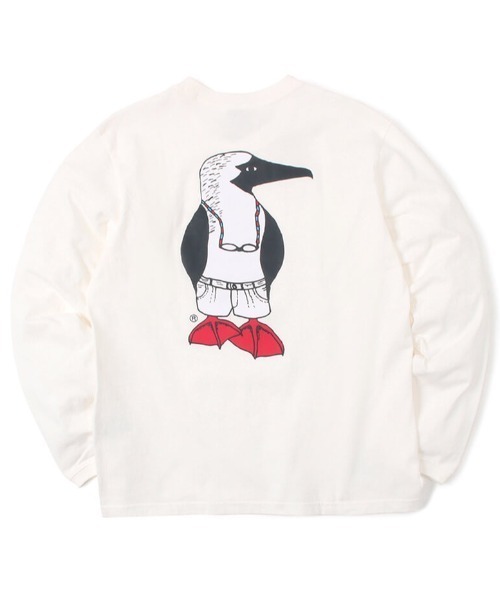 CHUMS(チャムス)の「CHUMS/チャムス 40周年限定/40イヤーズオールドブービー ロングスリーブTシャツ/バックプリントTシャツ/ロンT CH01-2250(Tシャツ/カットソー・メンズ・ブラック/ホワイト/オレンジ・M/L/XL)」の2枚目の写真