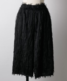 チュール×フリンジハーフパンツ
