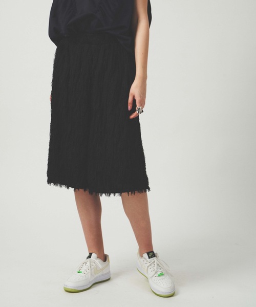 LA BELLE ETUDE(ラベルエチュード)の「チュール×フリンジハーフパンツ(その他パンツ・レディース・ホワイト/ブラック・FREE)」の6枚目の写真