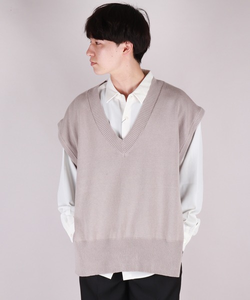 キタン 23AW サイドボタンデザインプルオーバー中綿ウールジレ / ベスト キタン 23AW サイドボタンデザインプルオーバー中綿ウールジレ