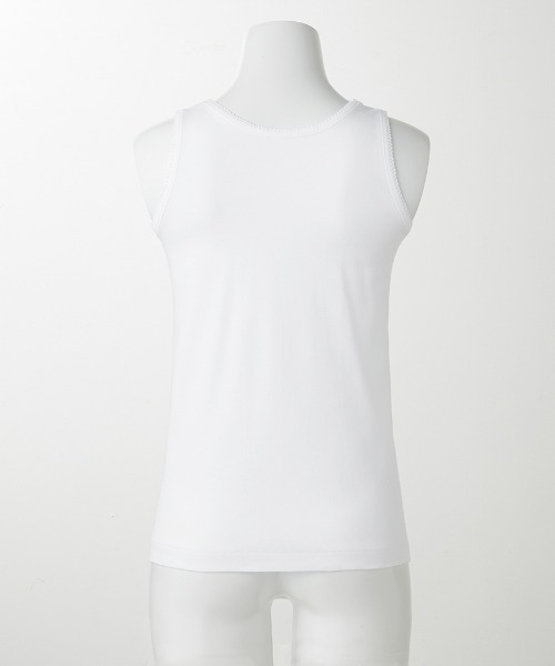 こどもグンゼ（コドモグンゼ）の「こどもグンゼ 女の子 タンクトップ 抗菌防臭 部屋干し対応 2枚組　綿100％（インナーウェア/肌着・キッズ・ブラック/ホワイト・100/140/150/130/110/120/160）」の4枚目の写真