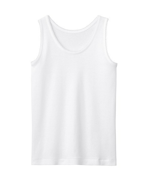 こどもグンゼ（コドモグンゼ）の「こどもグンゼ 女の子 タンクトップ 抗菌防臭 部屋干し対応 2枚組　綿100％（インナーウェア/肌着・キッズ・ブラック/ホワイト・100/140/150/130/110/120/160）」の11枚目の写真