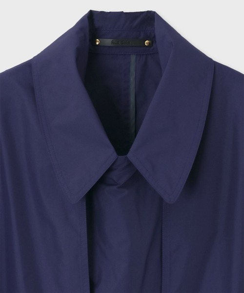 Paul Smith（ポールスミス）の「リラクシングテクスチャー ロングトレンチコート / 133115 088Y（トレンチコート・メンズ・グレイッシュベージュ/ダークブルー・LARGE/MEDIUM）」の8枚目の写真
