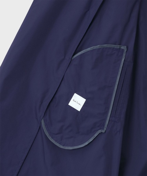 Paul Smith（ポールスミス）の「リラクシングテクスチャー ロングトレンチコート / 133115 088Y（トレンチコート・メンズ・グレイッシュベージュ/ダークブルー・LARGE/MEDIUM）」の10枚目の写真