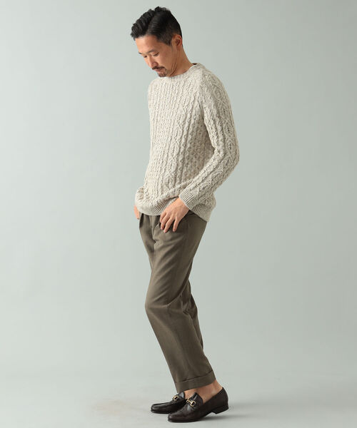国*双様 PEREGRINE BEAMS F別注 リネンコットン アランケーブル BEAMS F（ビームスF）【別注】PEREGRINE / リネンコットン