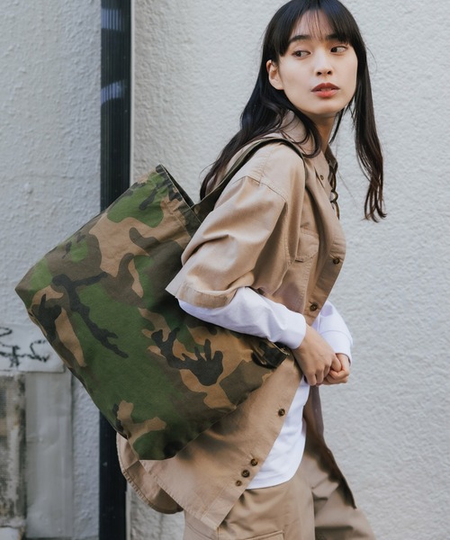 ROOPTOKYO(ループトウキョウ)の「【UNITED ATHLE】ヘヴィー キャンバス トートバッグ(大)(トートバッグ・メンズ・ライトグレー/キャメル/オリーブ/ネイビー/ナチュラル/カモフラージュ/ブラック・FREE)」の7枚目の写真