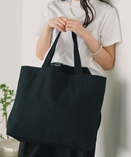 ROOPTOKYO(ループトウキョウ)の「【UNITED ATHLE】ヘヴィー キャンバス トートバッグ(大)(トートバッグ・メンズ・ライトグレー/キャメル/オリーブ/ネイビー/ナチュラル/カモフラージュ/ブラック・FREE)」の2枚目の写真