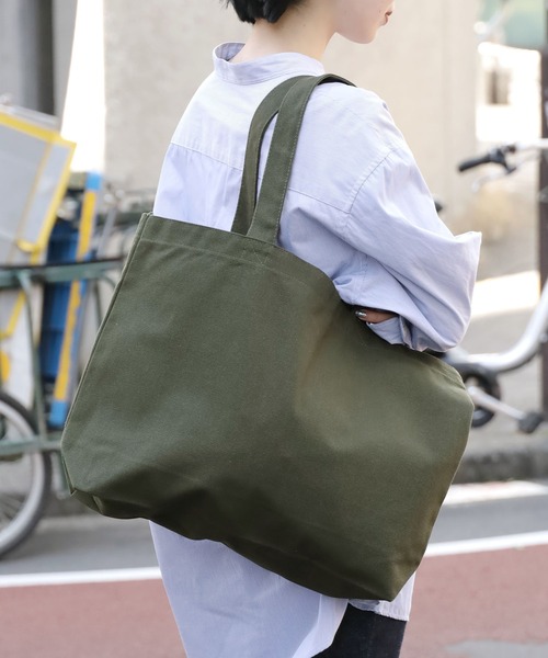 ROOPTOKYO(ループトウキョウ)の「【UNITED ATHLE】ヘヴィー キャンバス トートバッグ(大)(トートバッグ・メンズ・ライトグレー/キャメル/オリーブ/ネイビー/ナチュラル/カモフラージュ/ブラック・FREE)」の9枚目の写真