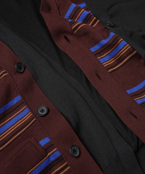 kolor / BEACON / カーディガン(薄手)/2/ポリエステル/BLK/23SBM-N01331 23SBM-N01331（カーディガン/ボレロ）｜kolor BEACON（カラービーコン