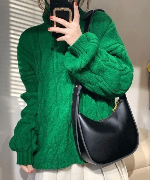 moment+（モーメントプラス）の「【累計販売枚数1万枚突破！】ワンハンドルハーフムーンハンドバッグ（ハンドバッグ・レディース・ブラック/ブラウン/アイボリー・FREE）」の8枚目の写真