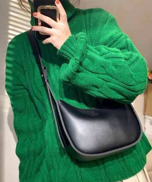 moment+（モーメントプラス）の「【累計販売枚数1万枚突破！】ワンハンドルハーフムーンハンドバッグ（ハンドバッグ・レディース・ブラック/ブラウン/アイボリー・FREE）」の16枚目の写真